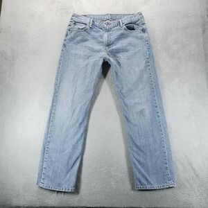 Levis 569 Jeans Mens 36x34 Blue Loose Fit Straight Light Wash Relaxed